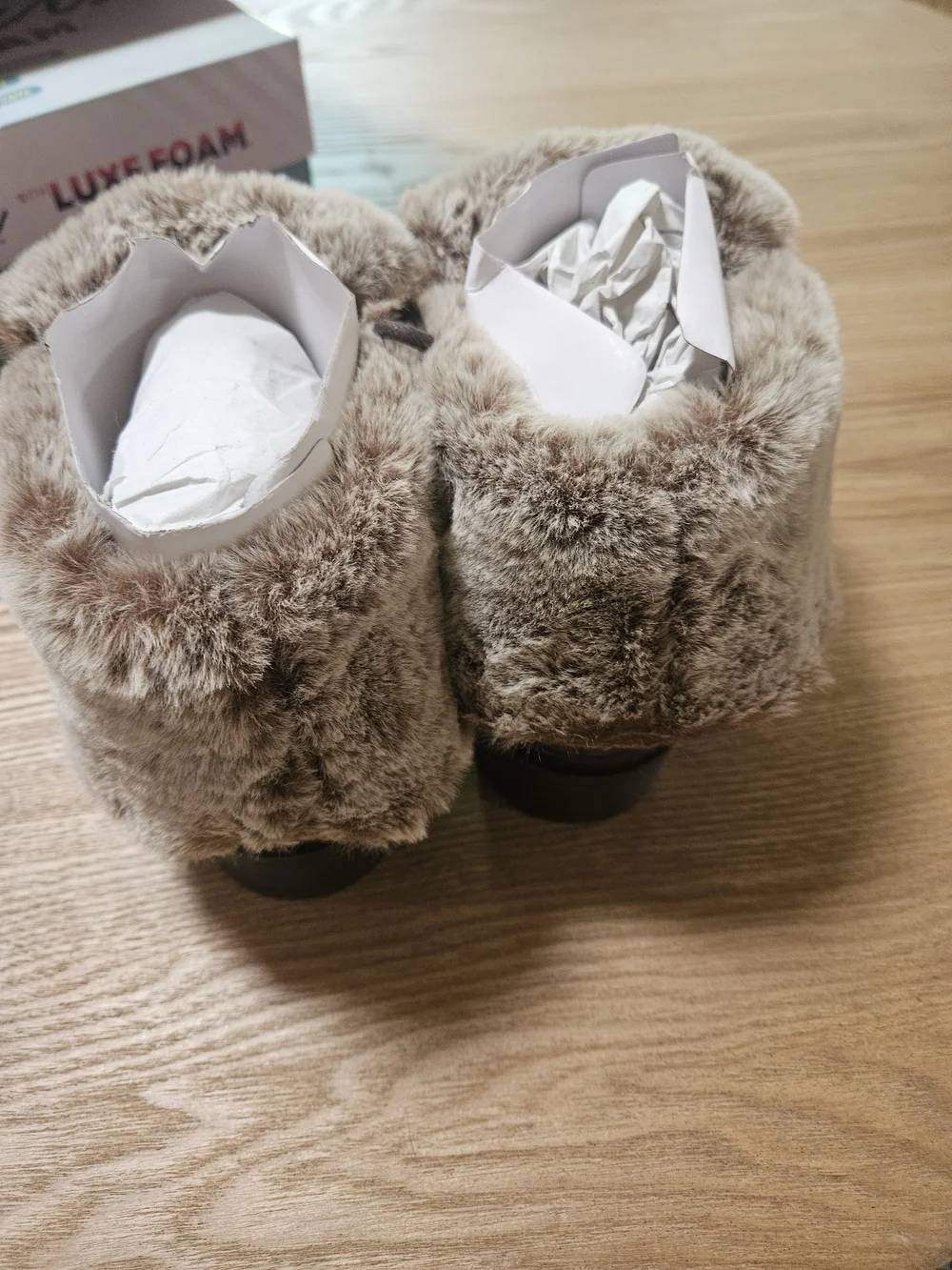 Skechers Women’s Faux Fur Cuff Winter Ankle Boots - Brown